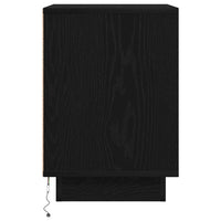 vidaXL Comodini con Luci LED 2 pz Nero 38x34x50 cm