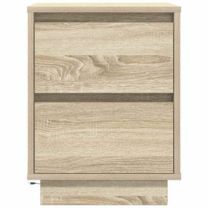 vidaXL Comodino con Luci LED Rovere Sonoma 38x34x50 cm