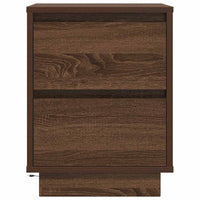 Comodini con Luci a LED 2 pz-Set di 2 Tavolino da notte Rovere Marrone 38x34x50 cm