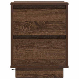 Comodini con Luci a LED 2 pz-Set di 2 Tavolino da notte Rovere Marrone 38x34x50 cm