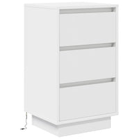 vidaXL Comodini con Luci LED Bianco 38x34x65 cm