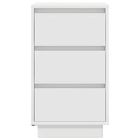 vidaXL Comodini con Luci LED Bianco 38x34x65 cm