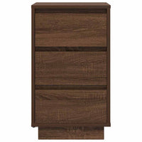 Comodino con Luci LED-Tavolino da notte Rovere Marrone 38x34x65 cm