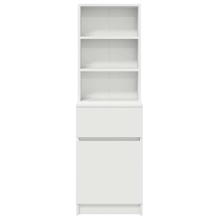 Comodino Bianco 39x35x125 cm in Legno Multistrato