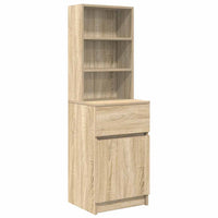 Comodino-Tavolino da notte Rovere Sonoma 39x35x125 cm in Legno Multistrato