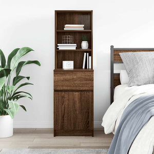 vidaXL Comodino Rovere Marrone 39x35x125 cm in Legno Multistrato