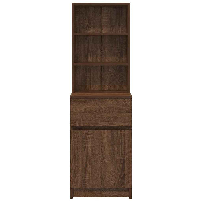 vidaXL Comodino Rovere Marrone 39x35x125 cm in Legno Multistrato