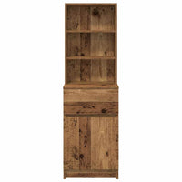 vidaXL Comodino Legno Antico 39x35x125 cm in Legno Multistrato