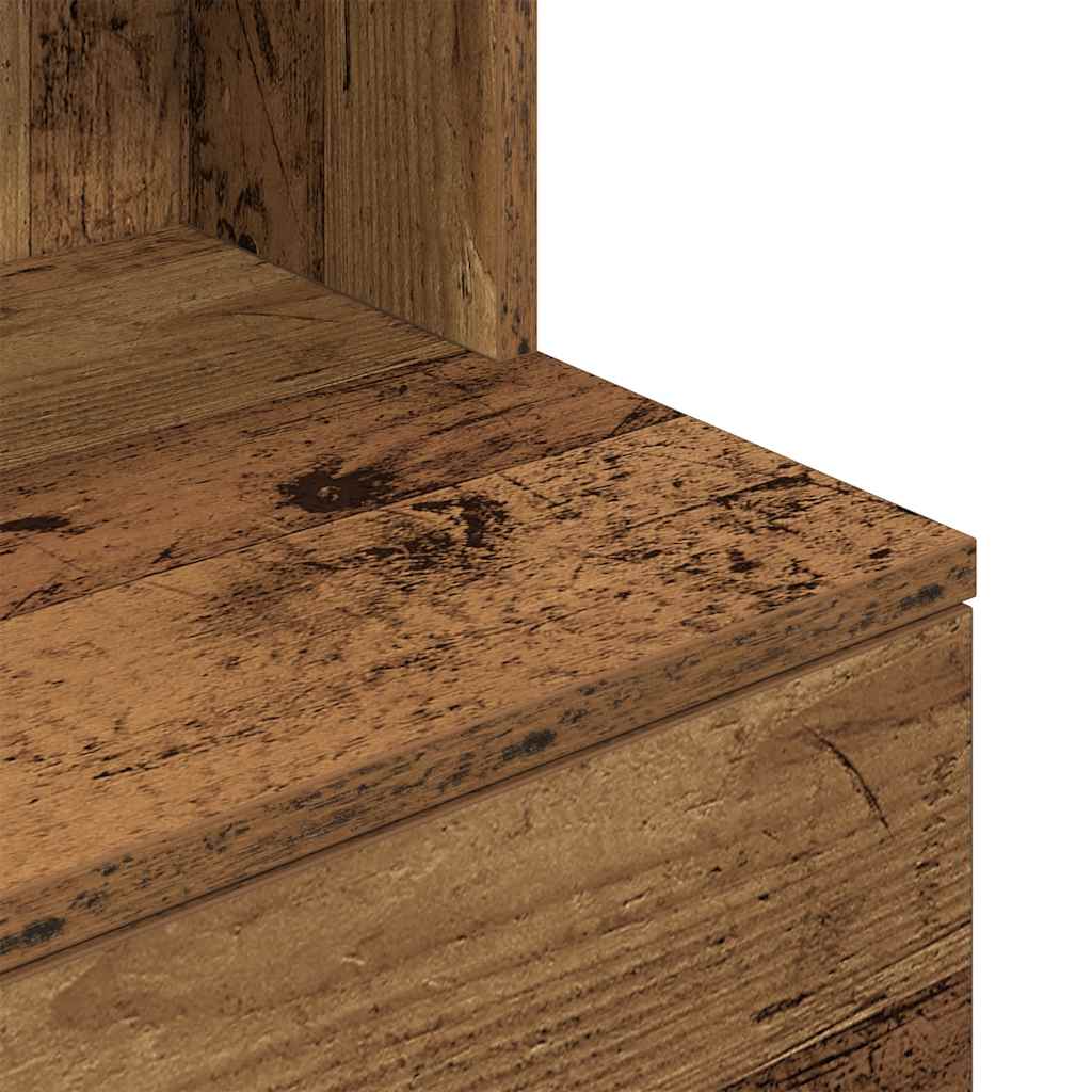 vidaXL Comodino Legno Antico 39x35x125 cm in Legno Multistrato