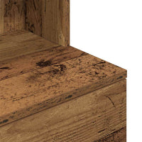 vidaXL Comodino Legno Antico 39x35x125 cm in Legno Multistrato
