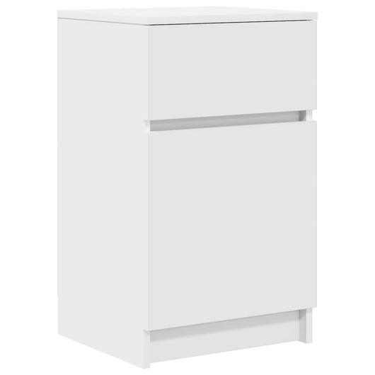 Comodino Bianco 39x35x65 cm in Legno Multistrato 861319
