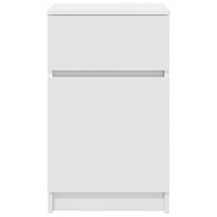 Comodino-Tavolino da notte Bianco 39x35x65 cm in Legno Multistrato