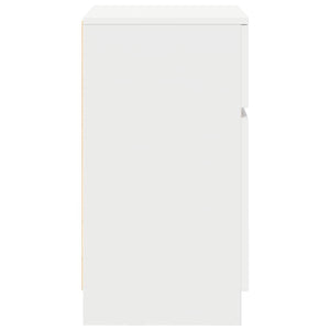 Comodino-Tavolino da notte Bianco 39x35x65 cm in Legno Multistrato