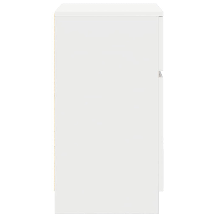 Comodino-Tavolino da notte Bianco 39x35x65 cm in Legno Multistrato