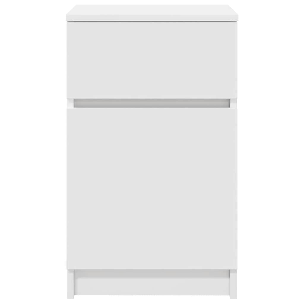 vidaXL Comodini 2 pz Bianchi 39x35x65 cm in Legno Multistrato