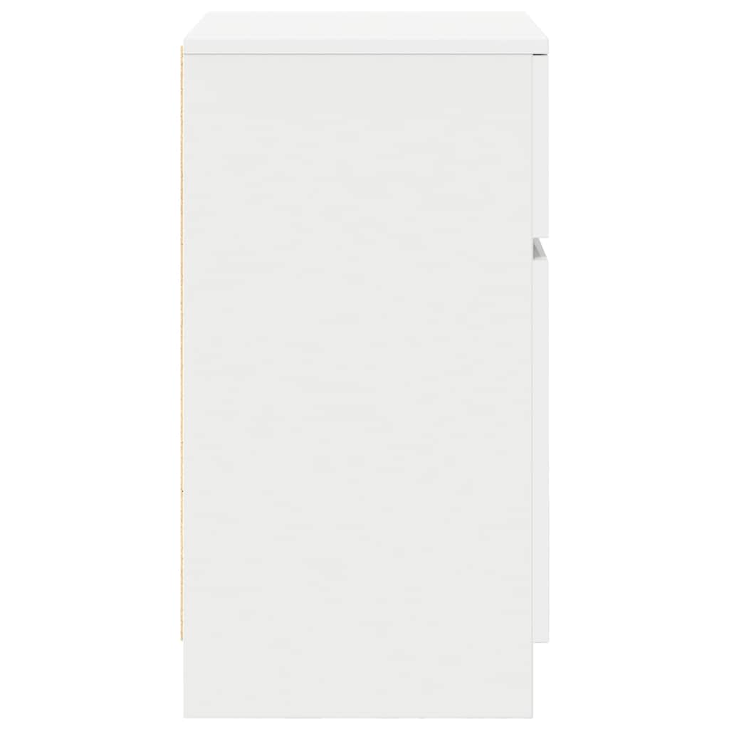 vidaXL Comodini 2 pz Bianchi 39x35x65 cm in Legno Multistrato
