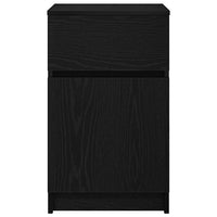 vidaXL Comodino Nero 39x35x65 cm in Legno Multistrato