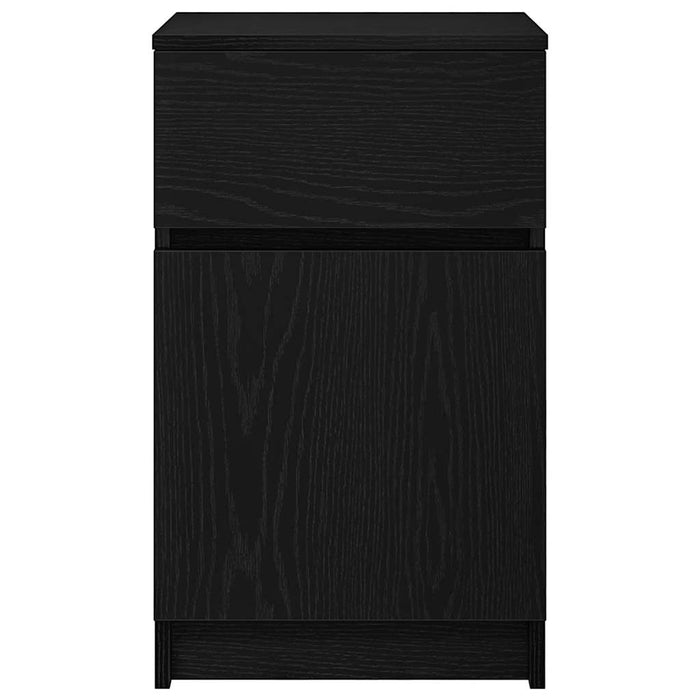 vidaXL Comodino Nero 39x35x65 cm in Legno Multistrato