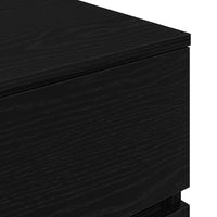 vidaXL Comodino Nero 39x35x65 cm in Legno Multistrato