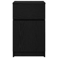 vidaXL Comodini 2pz Neri 39x35x65 cm in Legno Multistrato