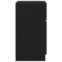 vidaXL Comodini 2pz Neri 39x35x65 cm in Legno Multistrato
