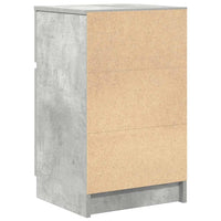 Comodino Grigio Cemento 39x35x65 cm in Legno Multistrato