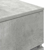 Comodino Grigio Cemento 39x35x65 cm in Legno Multistrato