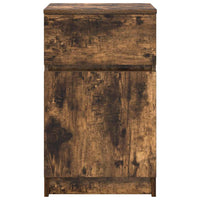 Comodino Rovere Fumo 39x35x65 cm in Legno Multistrato
