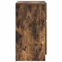 vidaXL Comodini 2 pz Rovere Fumo 39x35x65 cm in Legno Multistrato