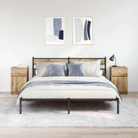 vidaXL Comodini 2pz Rovere Artigianale 39x35x65cm in Legno Multistrato