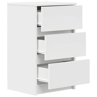 Comodino con 3 Cassetti Bianco 39x35x65 cm 861337