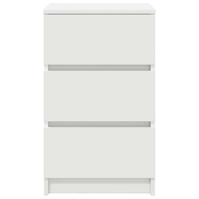 Comodino con 3 Cassetti Bianco 39x35x65 cm 861337