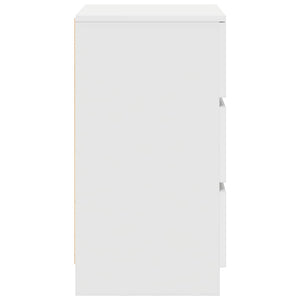 vidaXL Comodino con 3 Cassetti Bianco 39x35x65 cm