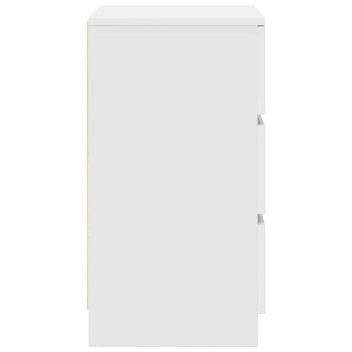 vidaXL Comodino con 3 Cassetti Bianco 39x35x65 cm
