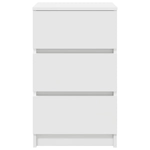 Comodini con 3 Cassetti 2 pz-Set di 2 Tavolino da notte Bianco 39x35x65 cm