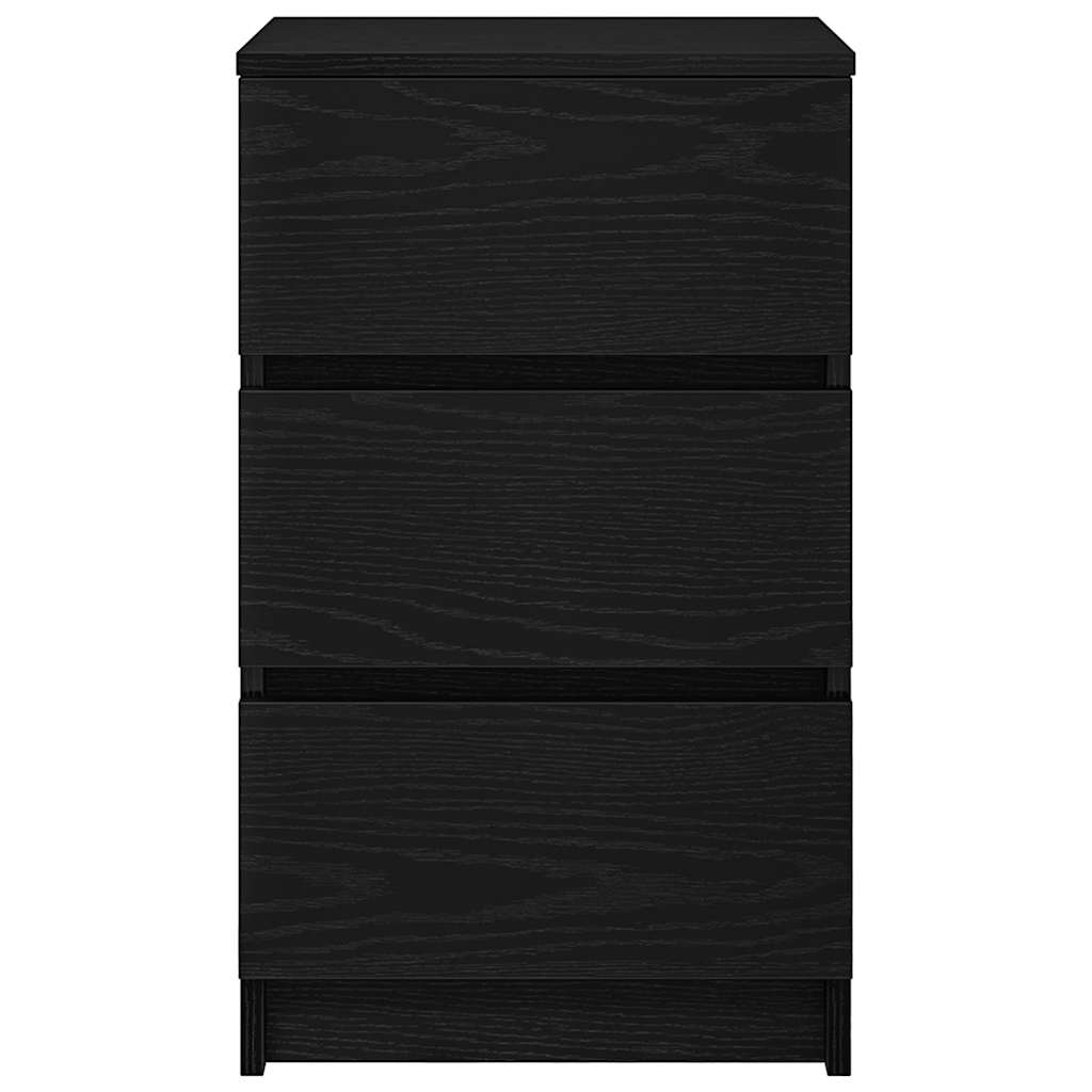 Comodini con 3 Cassetti 2 pz Nero 39x35x65 cm 861340