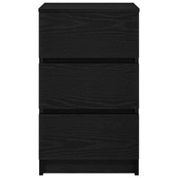 Comodini con 3 Cassetti 2 pz-Set di 2 Tavolino da notte Nero 39x35x65 cm