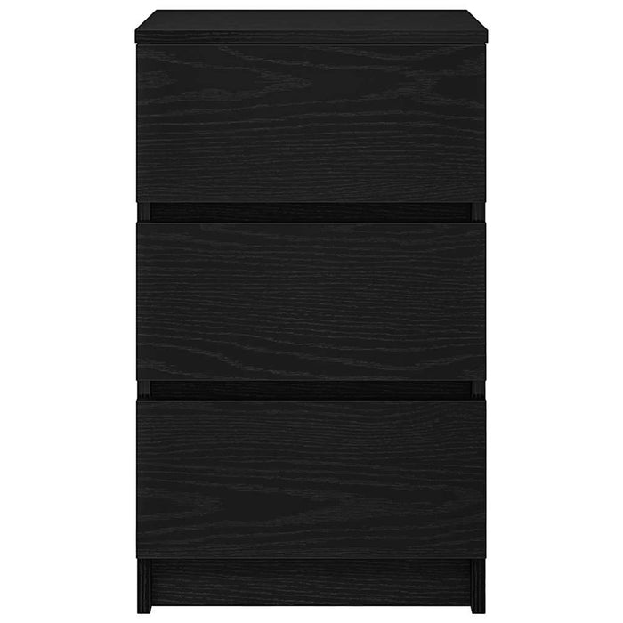 Comodini con 3 Cassetti 2 pz-Set di 2 Tavolino da notte Nero 39x35x65 cm