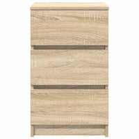 vidaXL Comodino con 3 Cassetti Rovere Sonoma 39x35x65 cm
