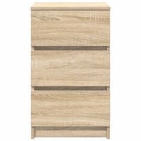 vidaXL Comodini con 3 Cassetti 2 pz Rovere Sonoma 39x35x65 cm