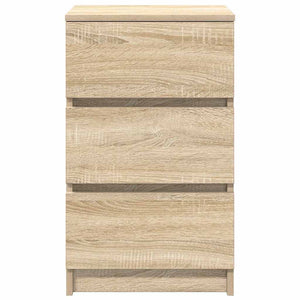 vidaXL Comodini con 3 Cassetti 2 pz Rovere Sonoma 39x35x65 cm