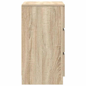 Comodini con 3 Cassetti 2 pz-Set di 2 Tavolino da notte Rovere Sonoma 39x35x65 cm