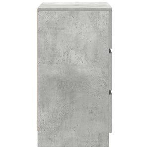 Comodini con 3 Cassetti 2 pz Grigio Cemento 39x35x65 cm 861344