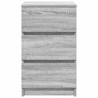 Comodino con 3 Cassetti Grigio Sonoma 39x35x65 cm 861347