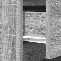 Comodino con 3 Cassetti Grigio Sonoma 39x35x65 cm 861347