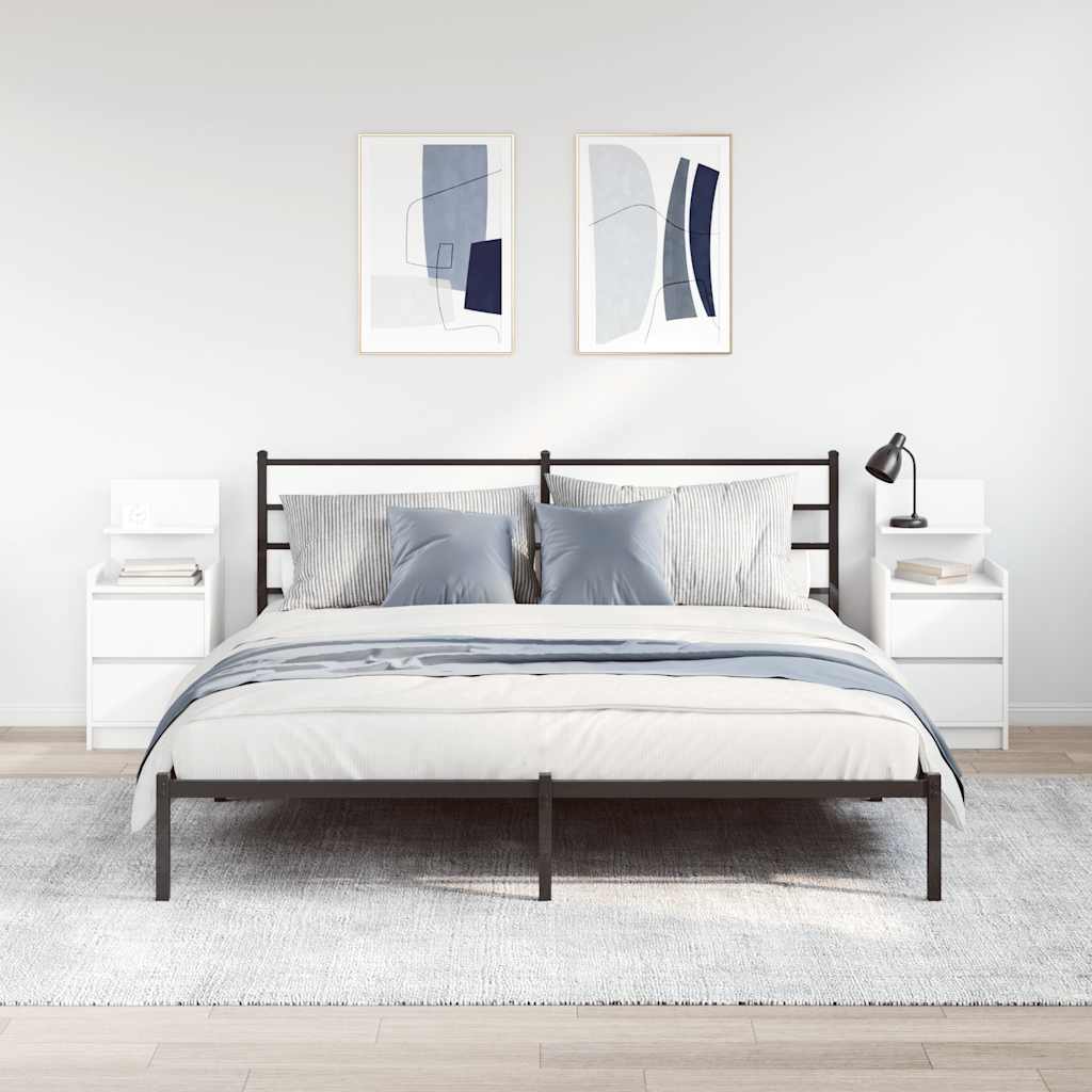 Comodini con 2 Cassetti 2 pz Bianco 38x34x80 cm 861356