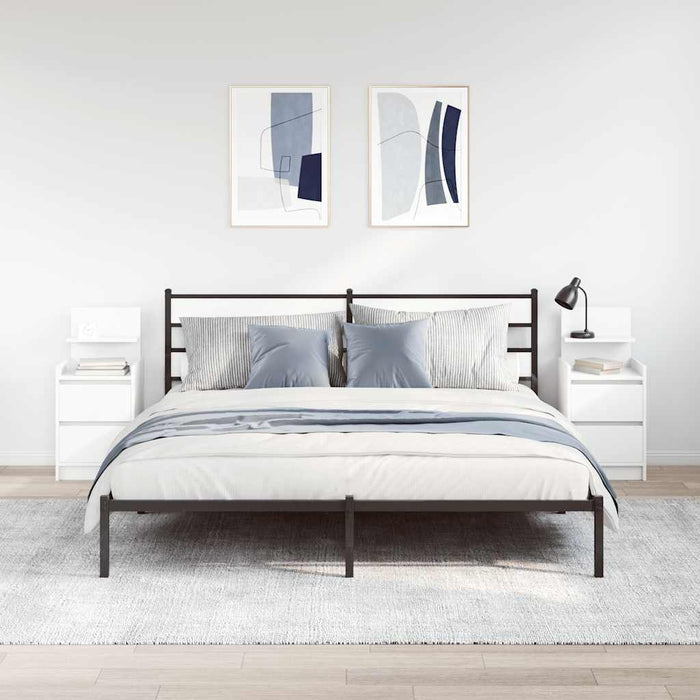 Comodini con 2 Cassetti 2 pz-Set di 2 Tavolino da notte Bianco 38x34x80 cm