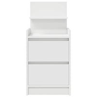 Comodini con 2 Cassetti 2 pz-Set di 2 Tavolino da notte Bianco 38x34x80 cm