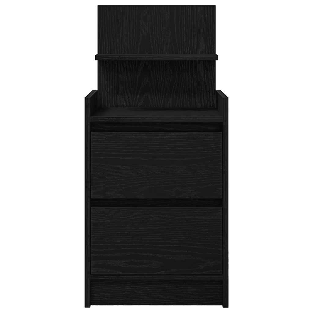 vidaXL Comodino con 2 Cassetti Nero 38x34x80 cm