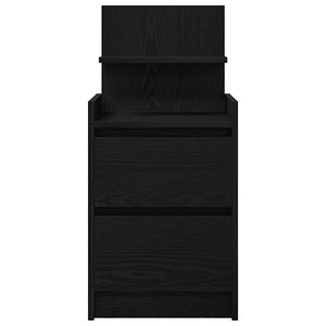 vidaXL Comodino con 2 Cassetti Nero 38x34x80 cm